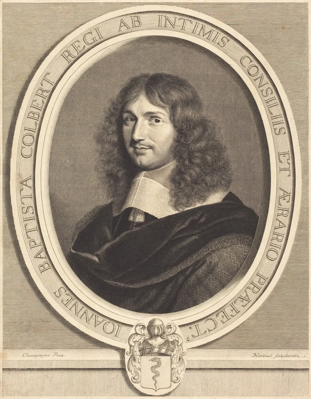 Jean-Baptiste Colbert, by Robert Nanteuil, ink, 1662