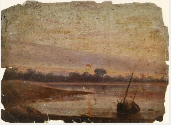 An Estuary at Evening, detail