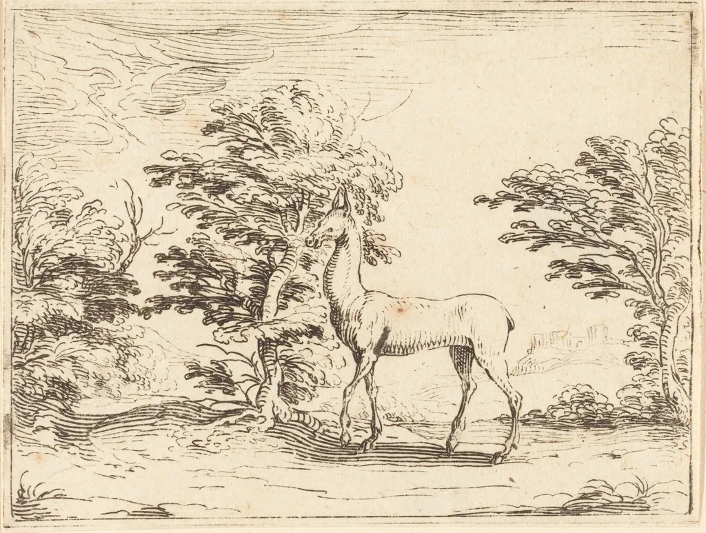 The Doe, by Jacques Callot, ink, 1628