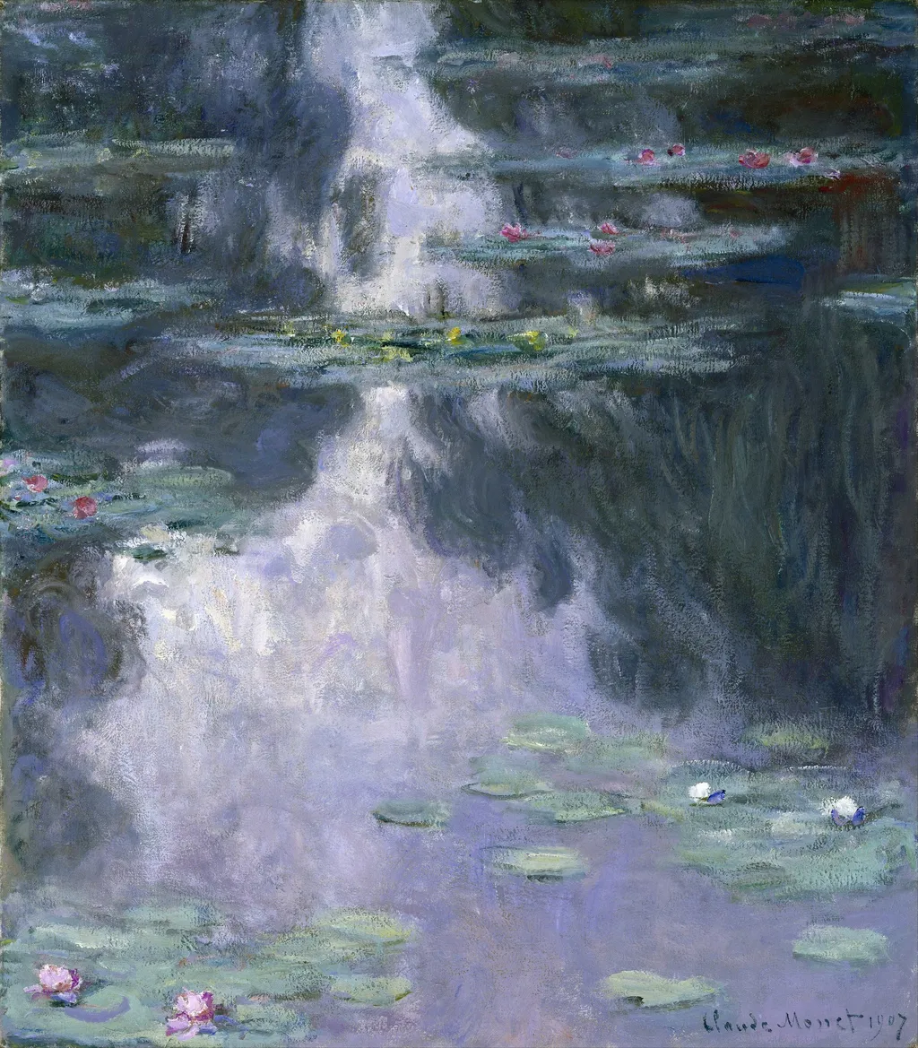 Water Lilies (Nymphéas), by Claude Monet, oil, 1907