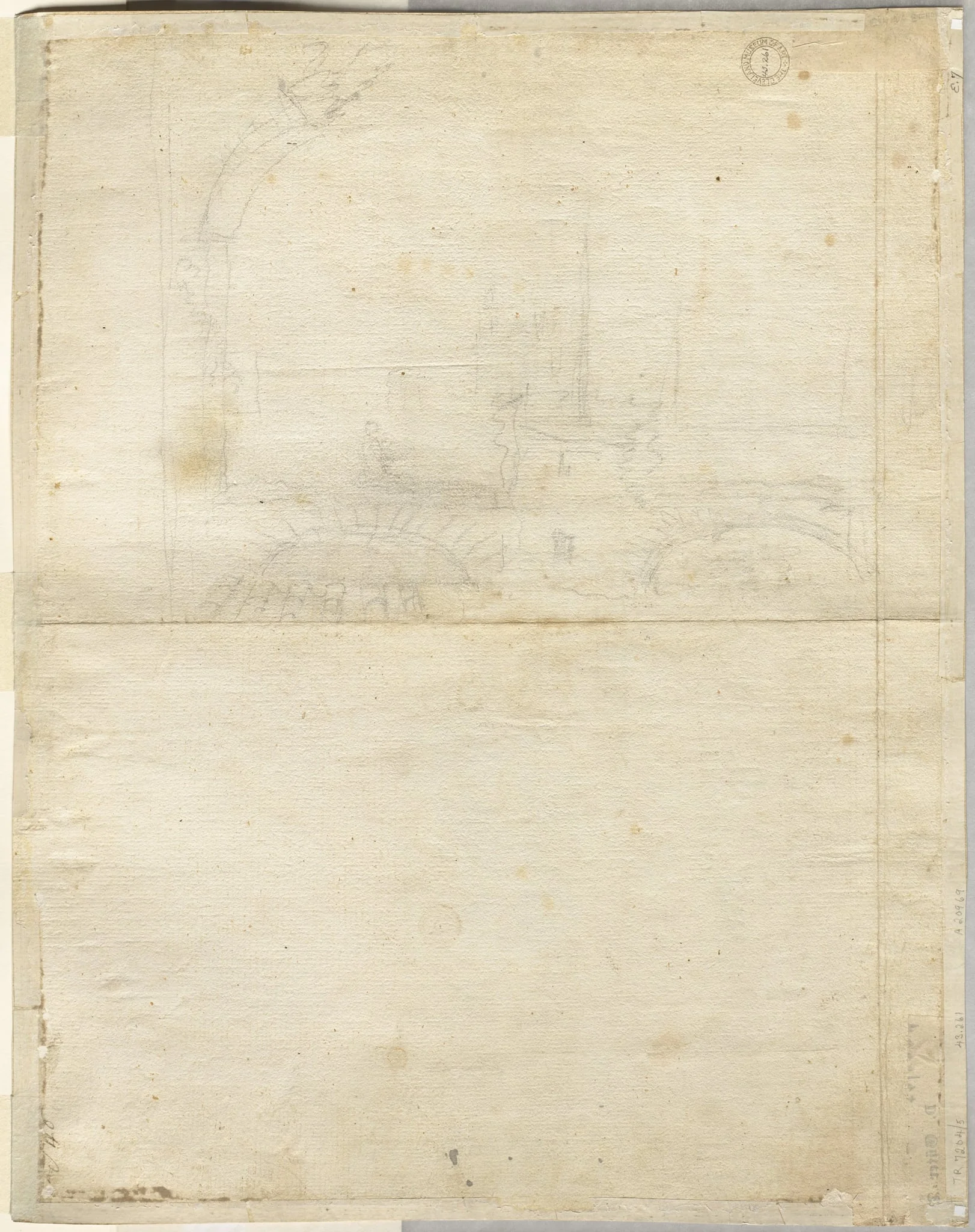Sketch for San Giovanni in Laterano (verso), detail