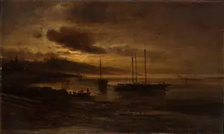 Night Scene on the Volga, by Alexei Savrasov, oil, 1871