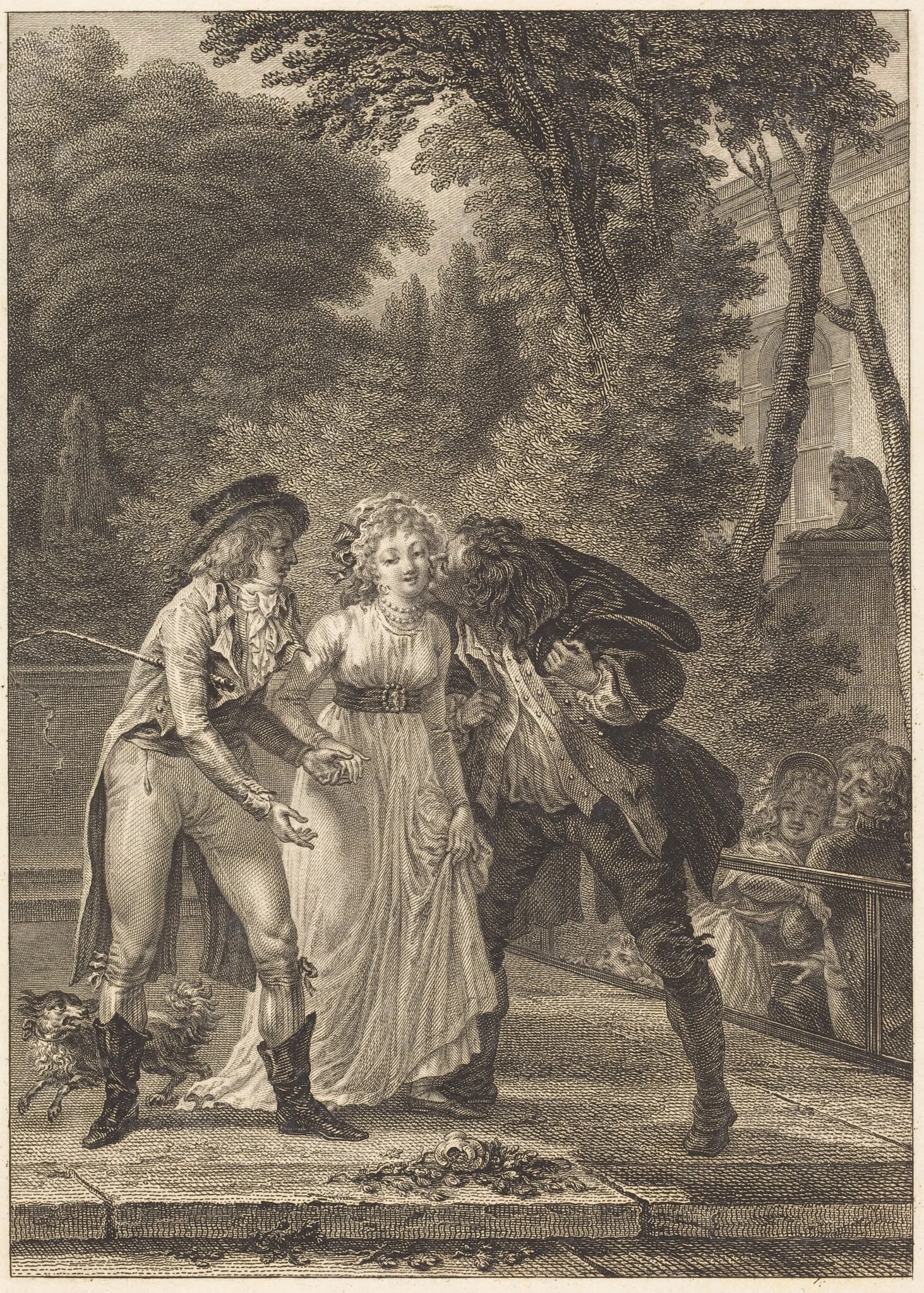 Le baiser rendu: Le baiser rendu, detail