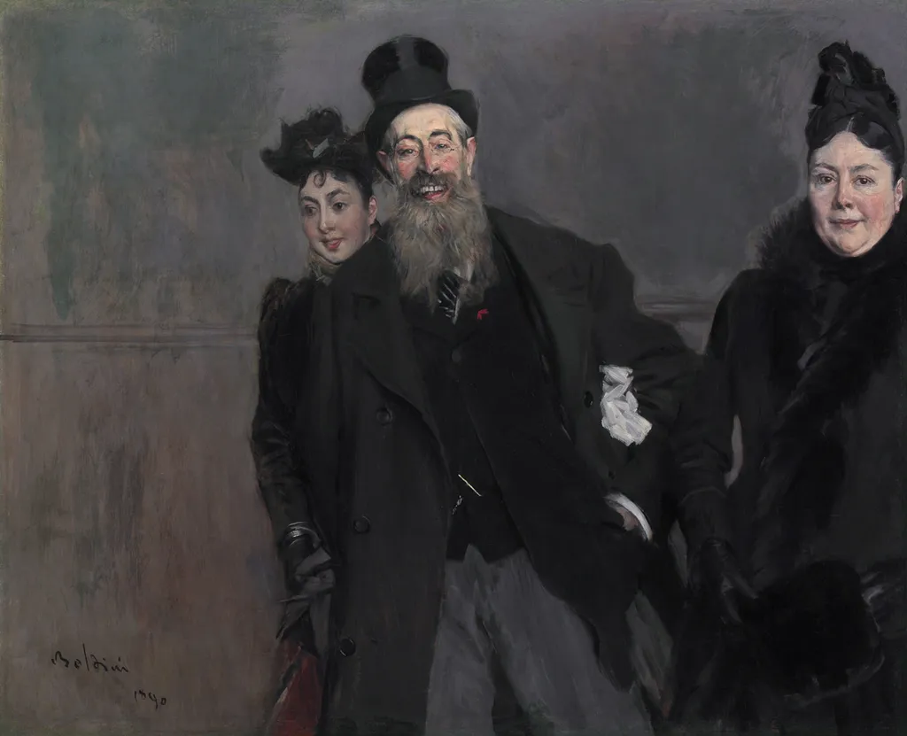 John Lewis Brown with Wife and Daughter, by Giovanni Boldini, oil, 1896