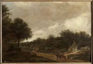 Road in the countryside, by Guillam Dubois, oil, 1646