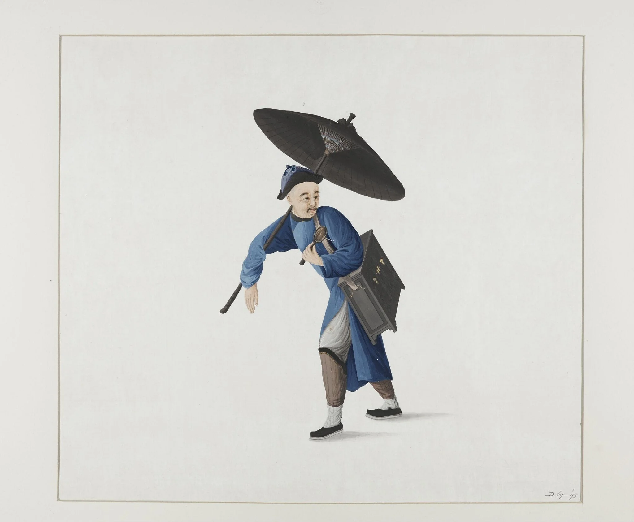 Man Seling Flos for Embroidery, detail