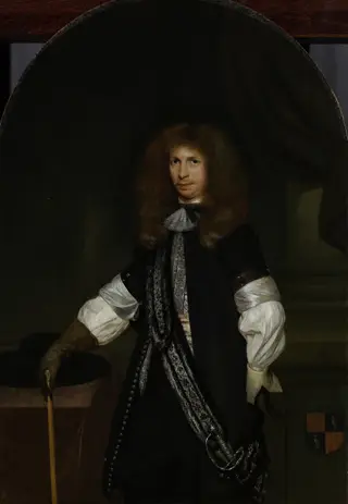 Portrait of Jacob de Graeff (1642-90), in the uniform of an officer, by Gerard ter Borch, oil, 1673