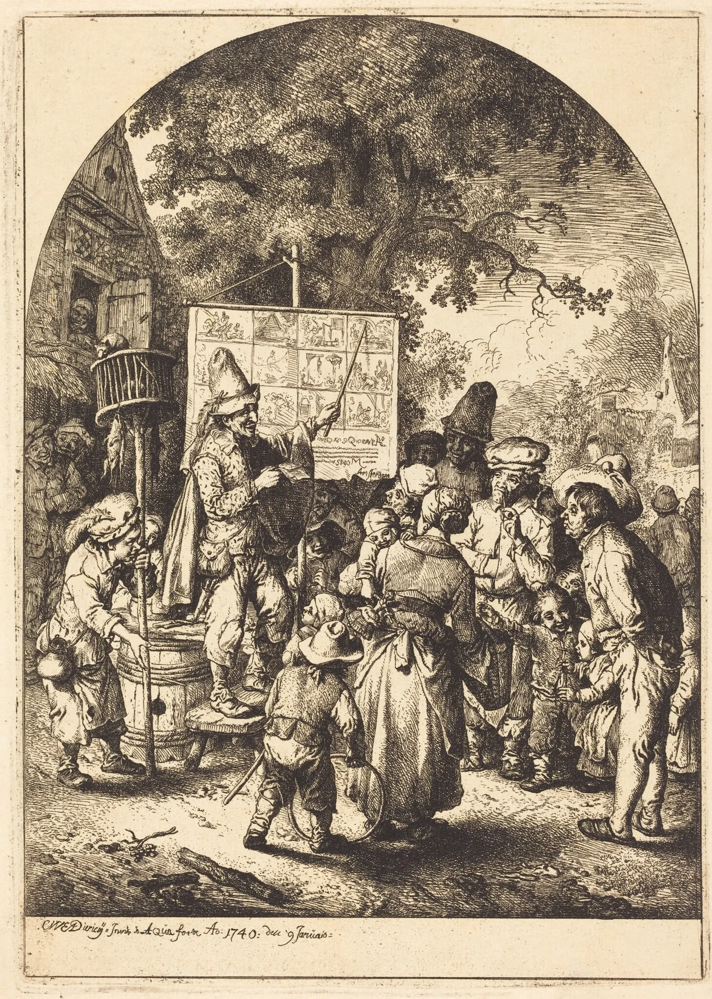 The Singer at the Country Fair, detail