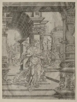 Death of Lucretia, by Frans Crabbe van Esplegem, 1525