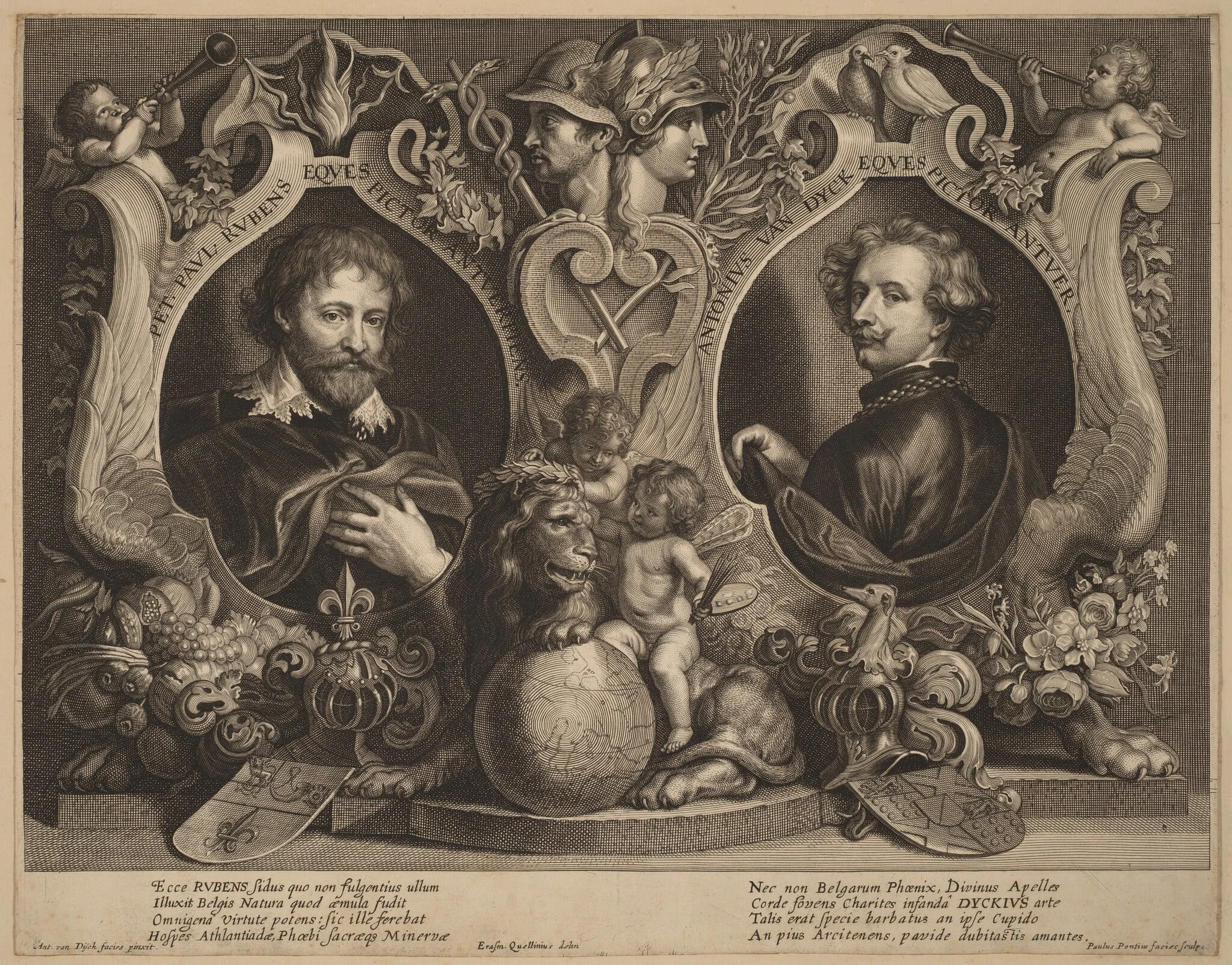 Rubens and van Dyck, a Double Portrait, detail