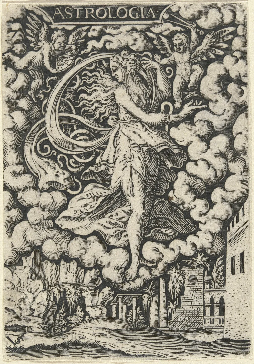 Astrologia (Astrology), by Virgil Solis, ink, 1538