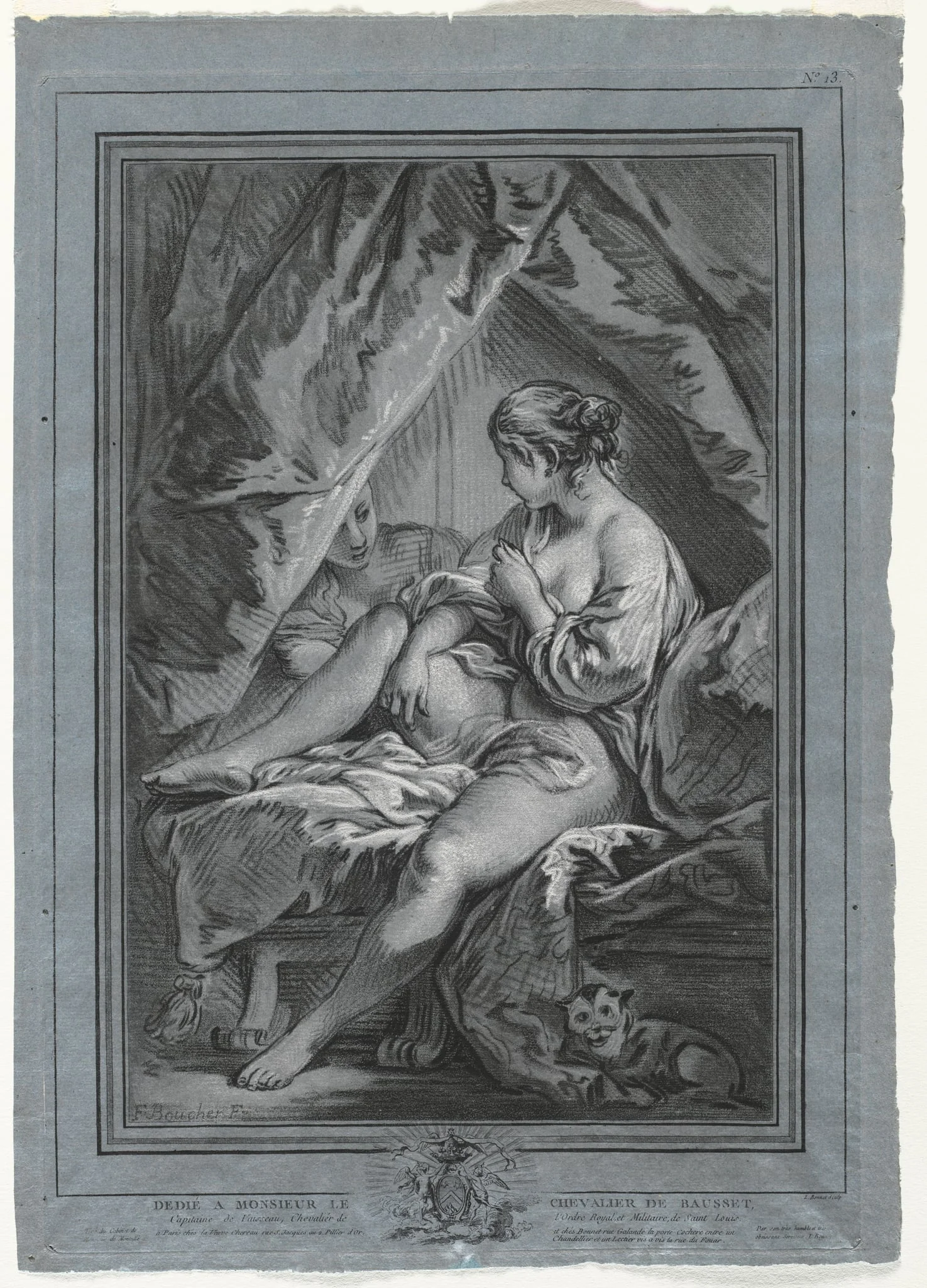 Young Woman Seated on a Bed, detail