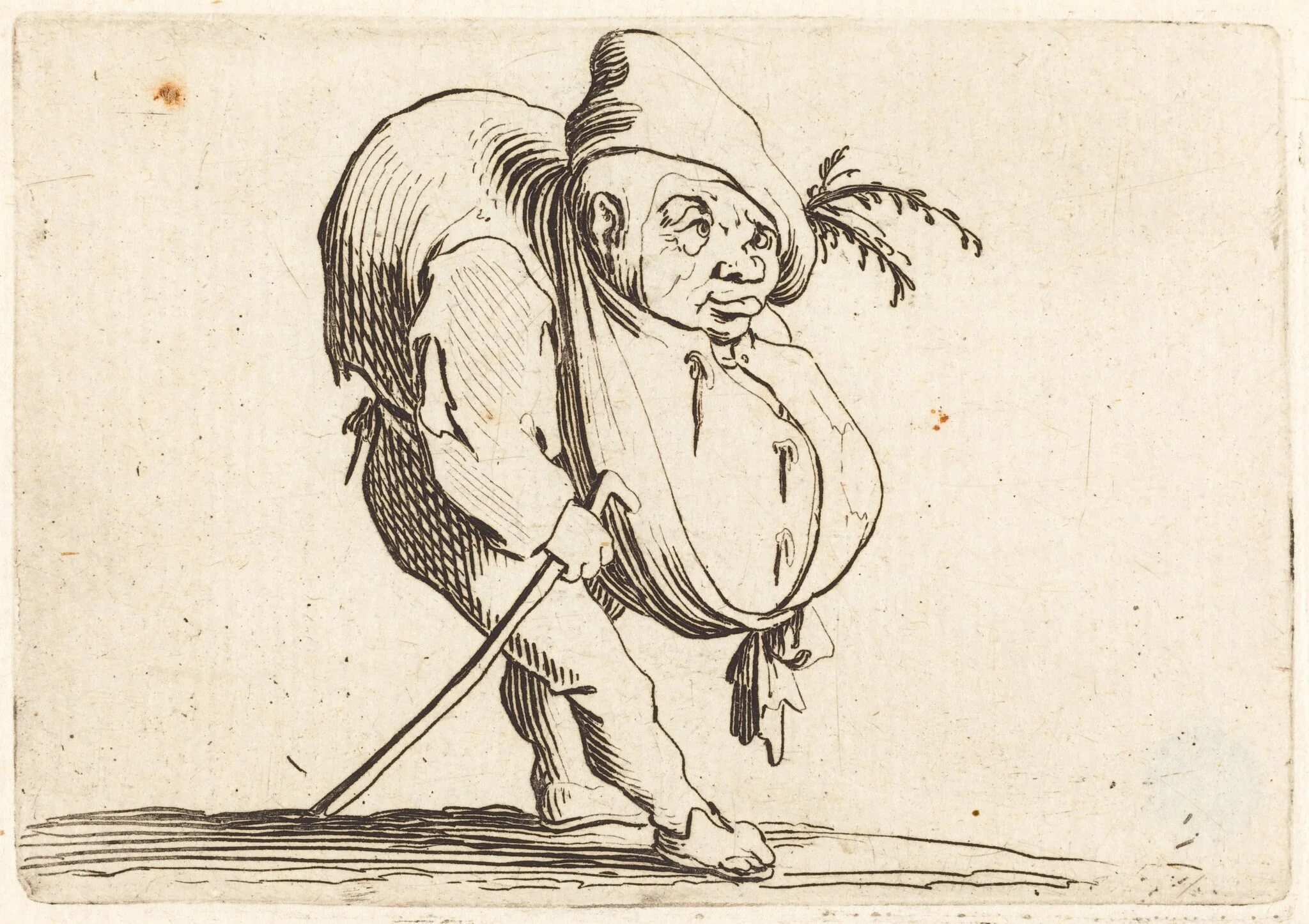 The Hunchback with a Cane, detail