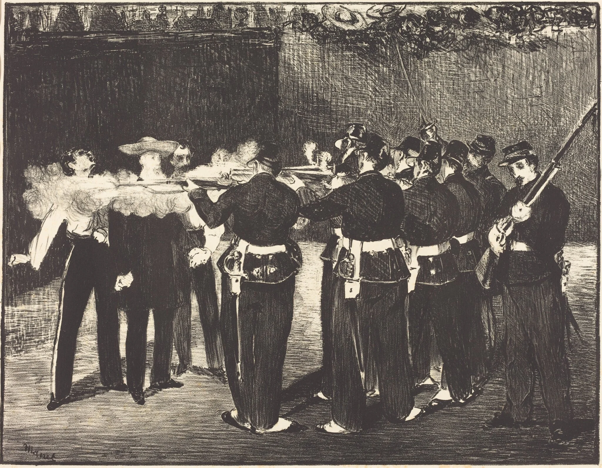 Death of Maximilian at Queretaro (L'executionde Maximilien), detail