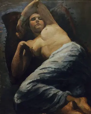 Reclining Figure, by Jean Marchand, oil, 1920