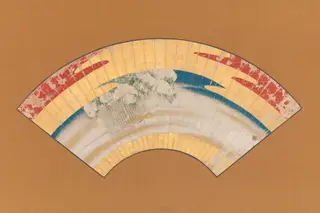 Breaking a Plum Branch on a Snowy Night;  Bamboo in Snow, by Reizei Tamechika, unspecified, 1845