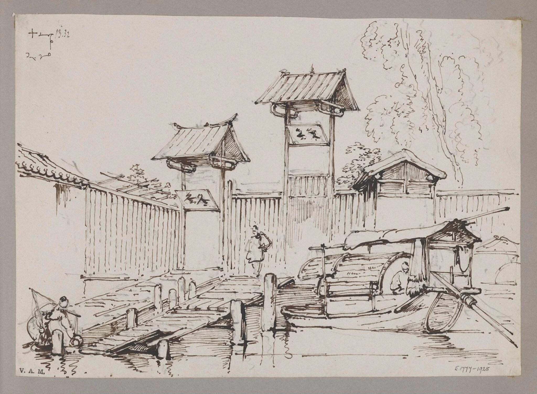 Gateways on the riverside, Canton, detail