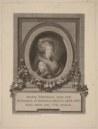 Marie-Thérèse, Holy Roman Empress, by Jacob Adam, ink, 1792
