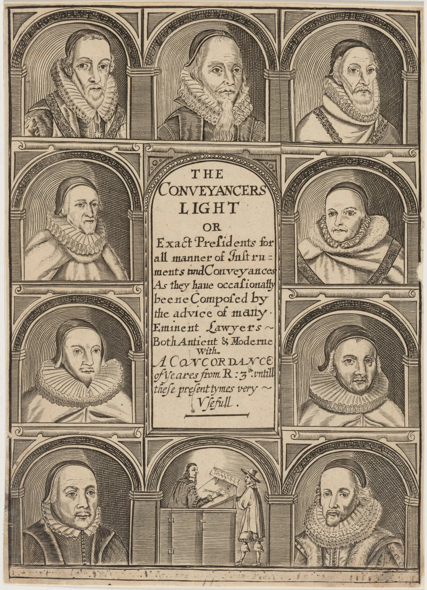 Title Page to the Conveyancers Light, detail