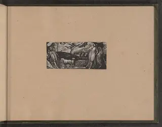 Thenot Remonstrates with Colinet, Lightfoot in Background, by William Blake, ink, 1821