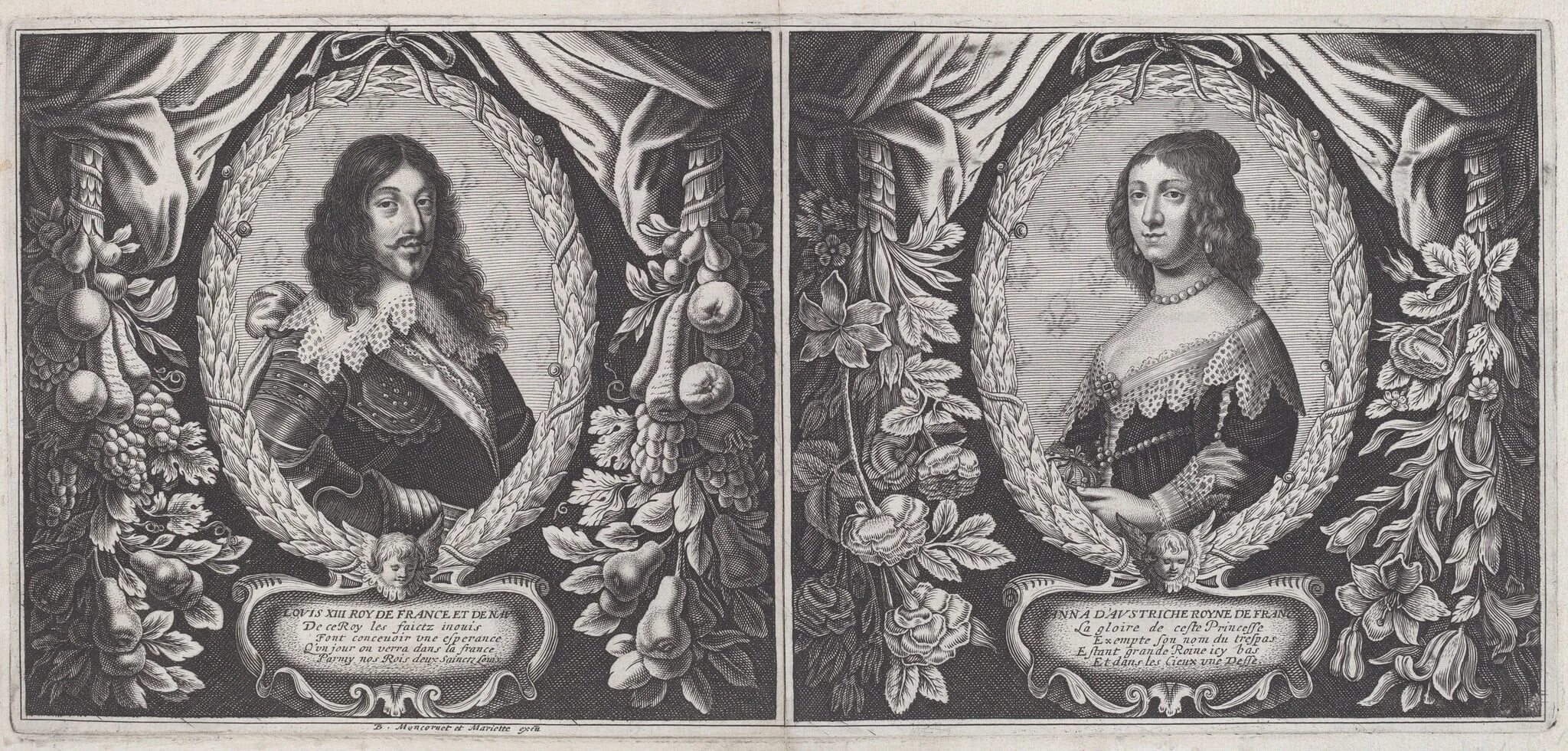 Louis XIII and Anna d'Austriche, detail