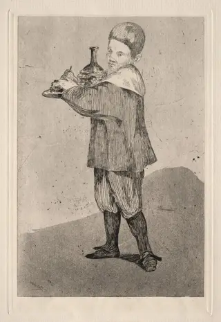 The Boy Carrying a Tray, by Édouard Manet, 1861