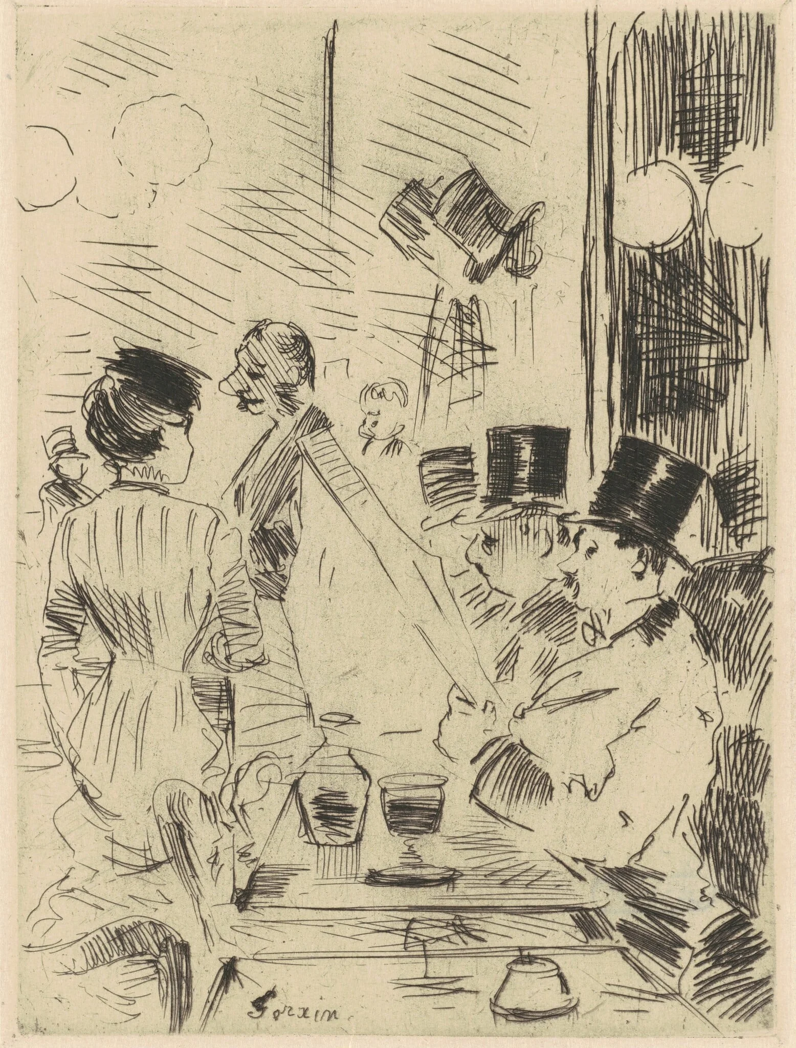 Le Cafe, detail