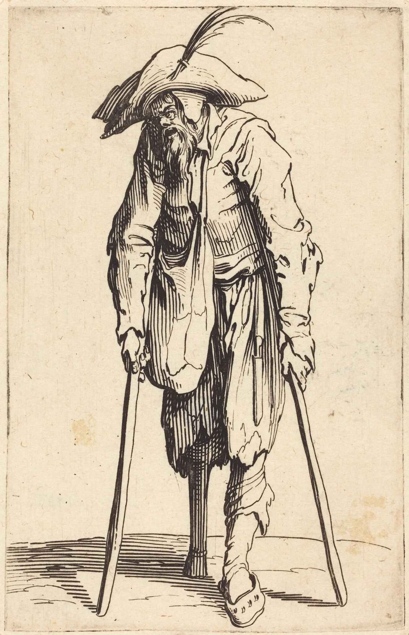 Beggar with Wooden Leg, detail