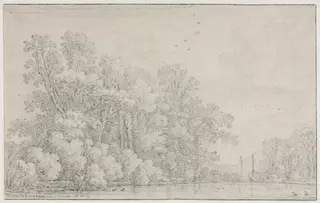 River Landscape, by Simon de Vlieger, 1650