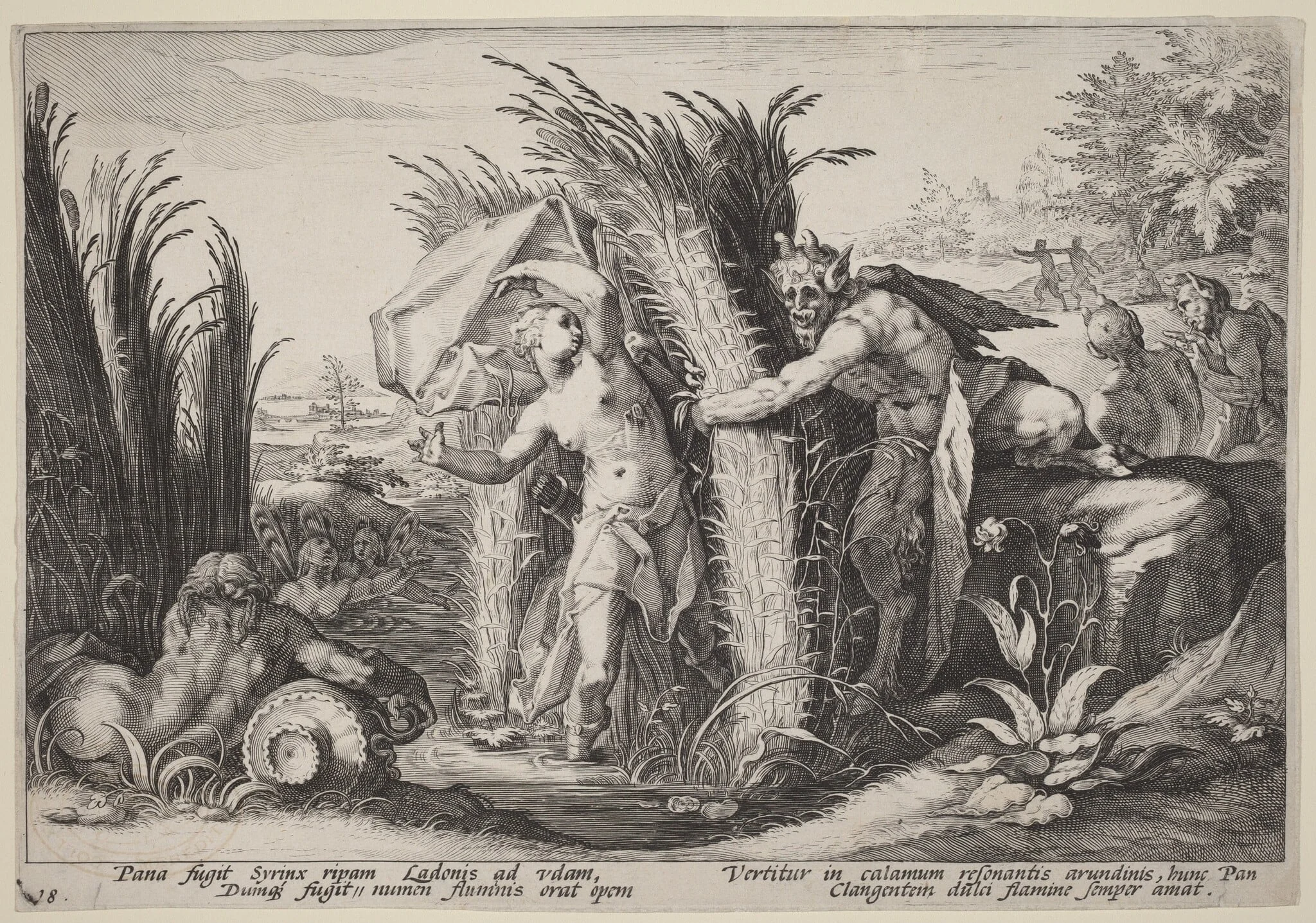 Pan and Syrinx, detail