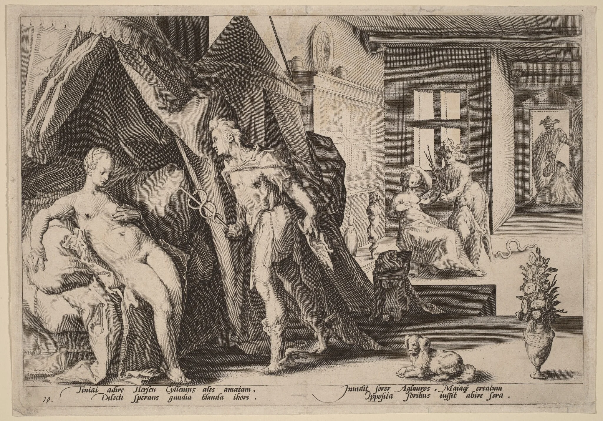 Mercury Entering Herse's Room after Changing Agraulos to Stone, detail