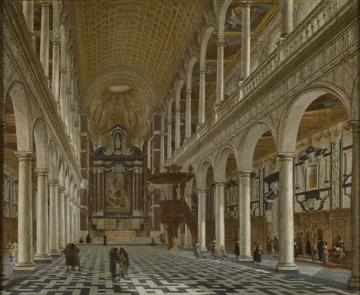 Interior of the Jesuit church (now St. Carolus Borromeus) in Antwerp, detail