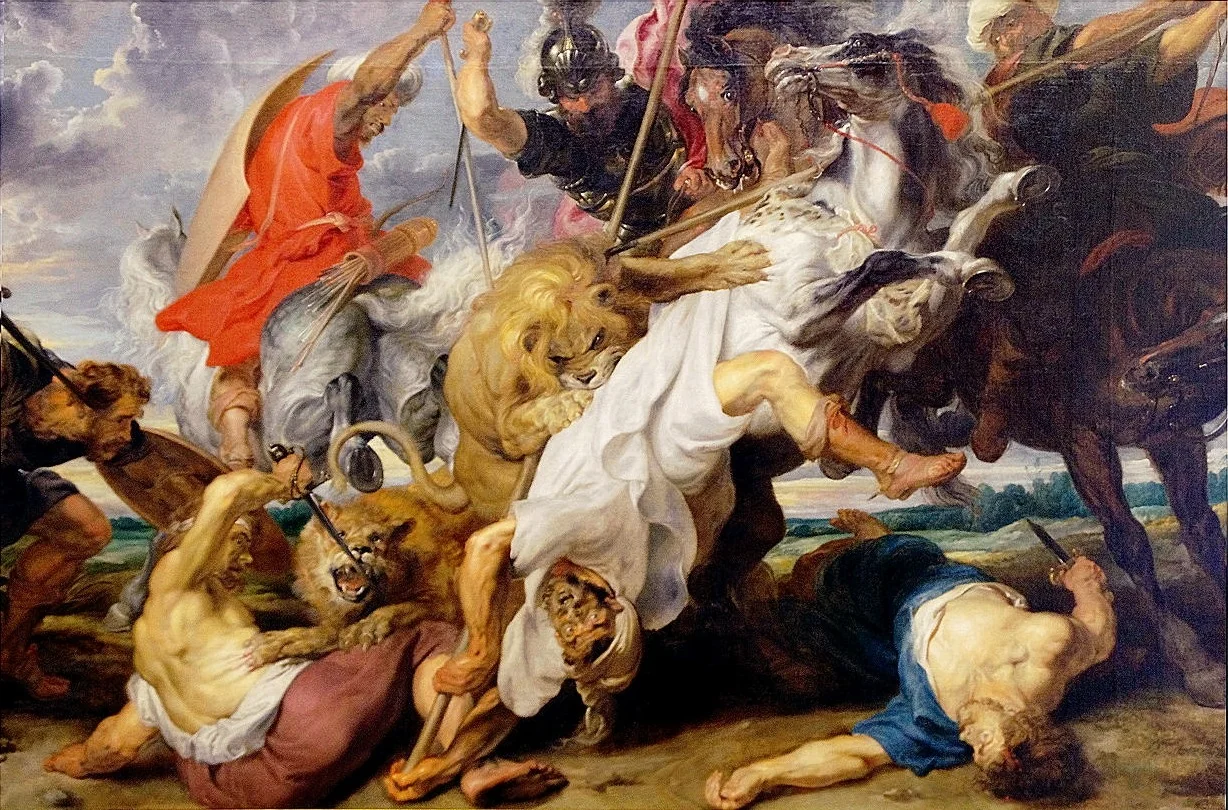 The Lion Hunt, detail