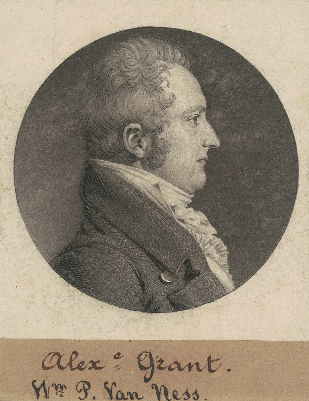 William Peter Van Ness, by Charles B. J. Févret de Saint-Mémin, ink, 1807