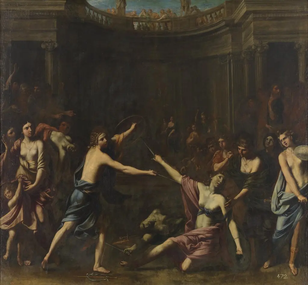 Women Gladiators, by Andrea Vaccaro, oil, 1601