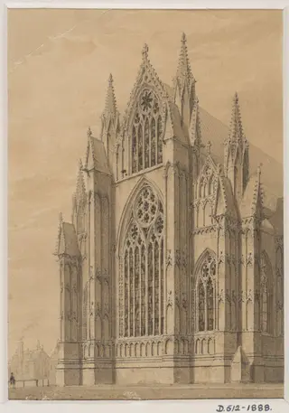 Topographical drawing, by pugin, 1819