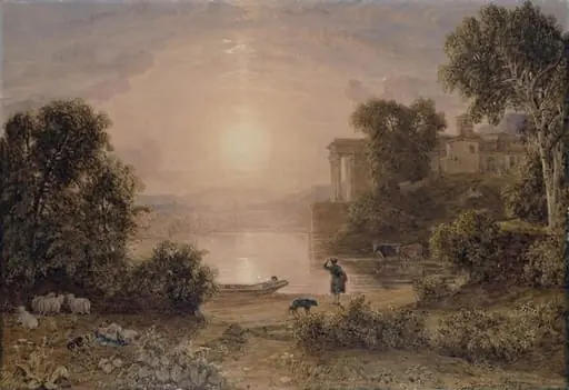 Untitled, by George the younger Barret, watercolor, 1829