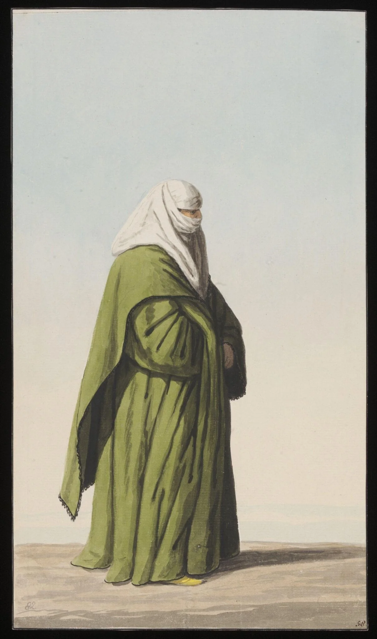 A veiled Turkish woman, detail