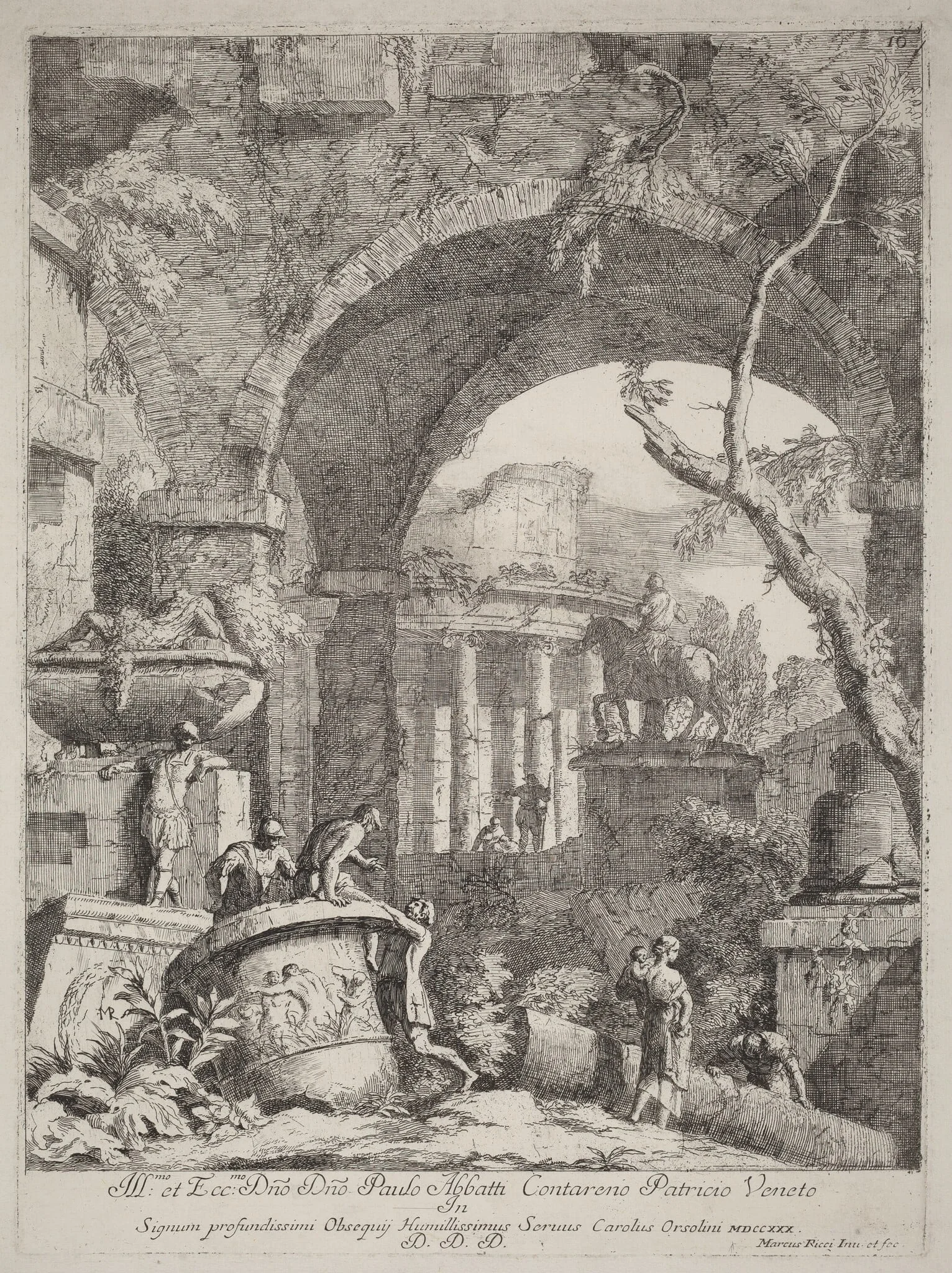 Capriccio: Ruins, detail