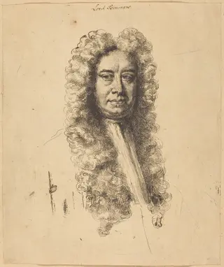 John, Lord Somers, by Richardson, Sr., Jonathan, ink, 1705