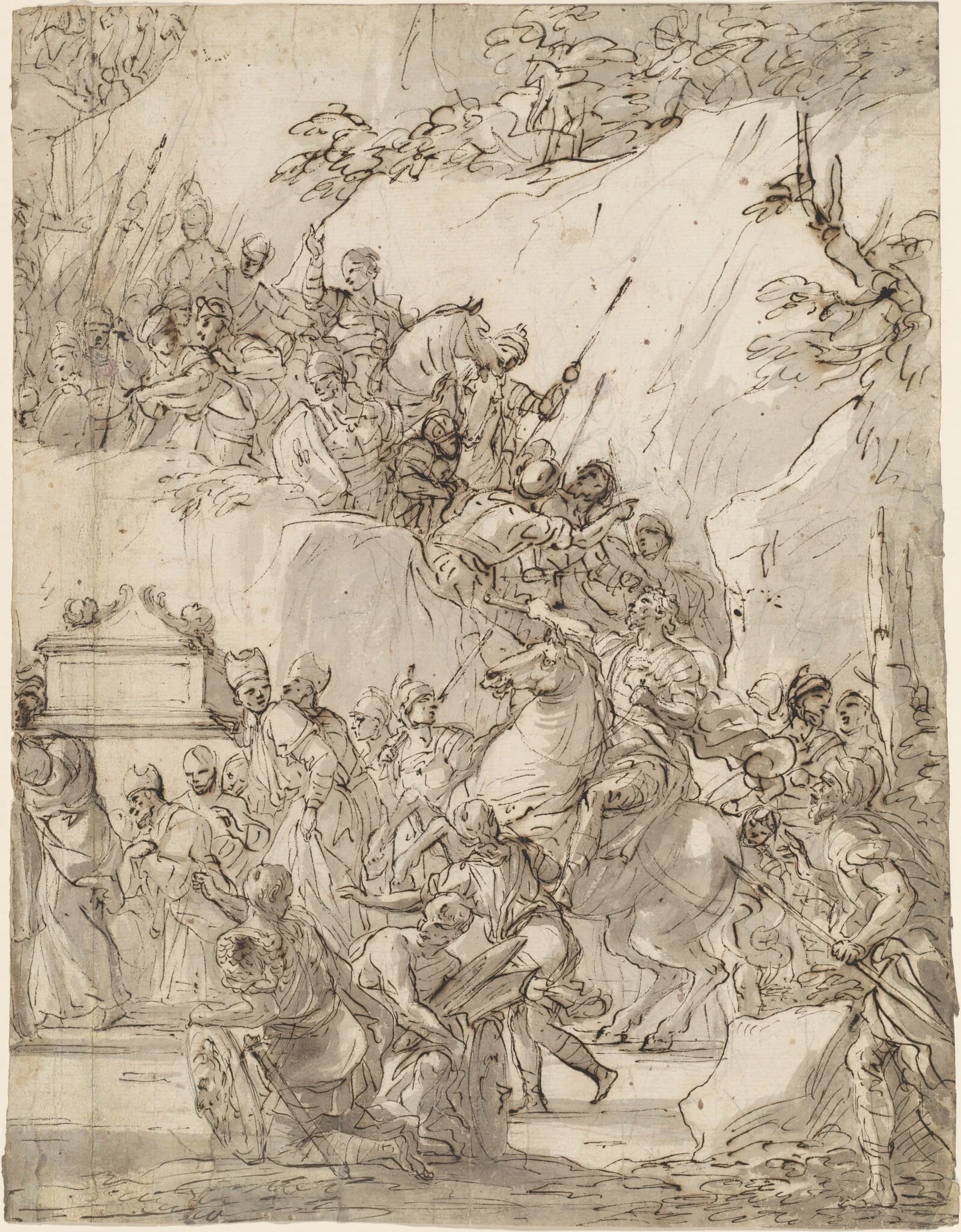 The Transport of the Ark of the Covenant, detail