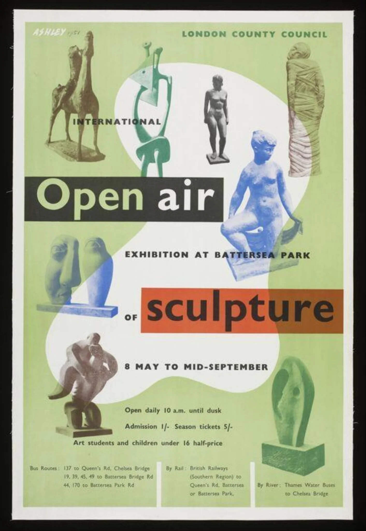 Open air exhibition at Battersea Park of sculpture, detail