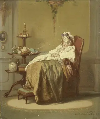 Taking a Nap, by Alexander Hugo Bakker Korff, oil, 1866