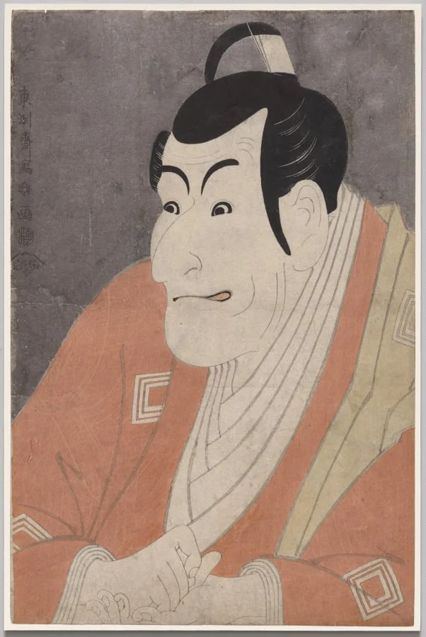 Ichikawa Ebizō IV (Danjurō) as Takemura Sadanoshin in The Loving Wife's Parti-Colored Reins, detail