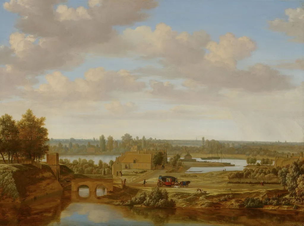 Panorama near Arnhem with the Rhine Gate, by Joris van der Haagen, oil, 1649