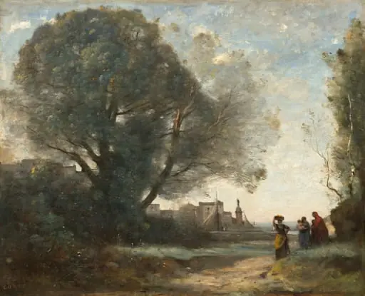 Souvenir of Terracina, by Jean Baptiste Camille Corot, oil, 1864