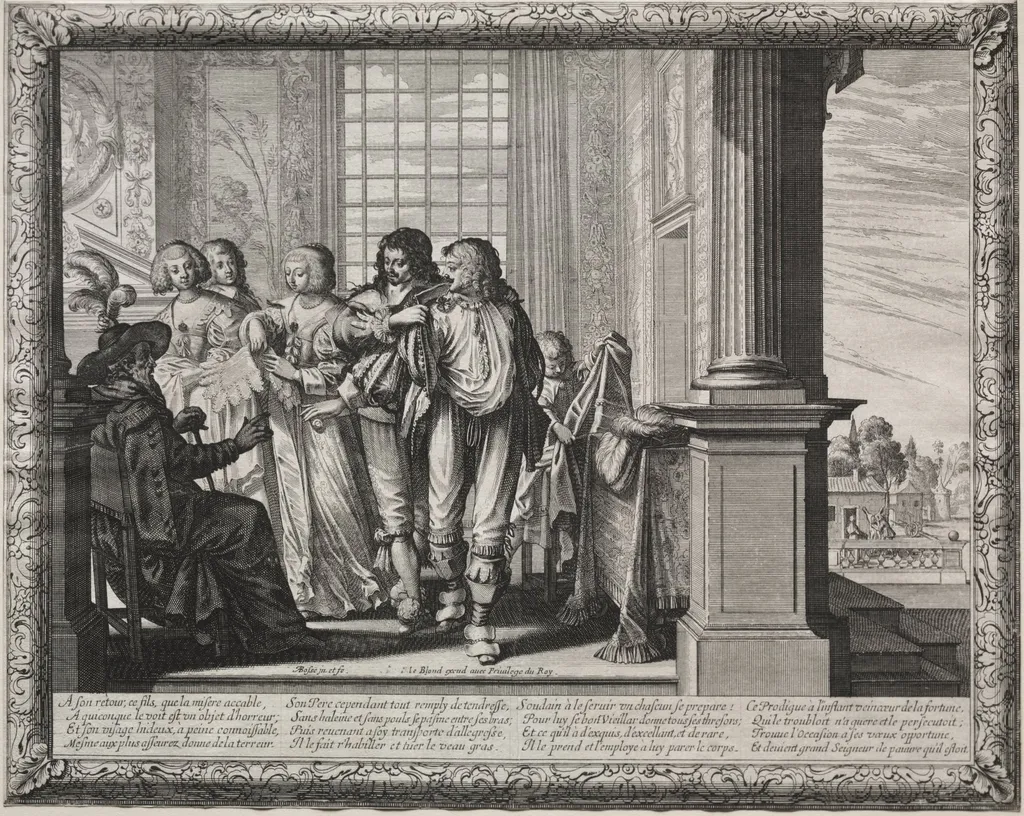The Prodigal Son:  Dressing for the Feast, by Abraham Bosse, 1635