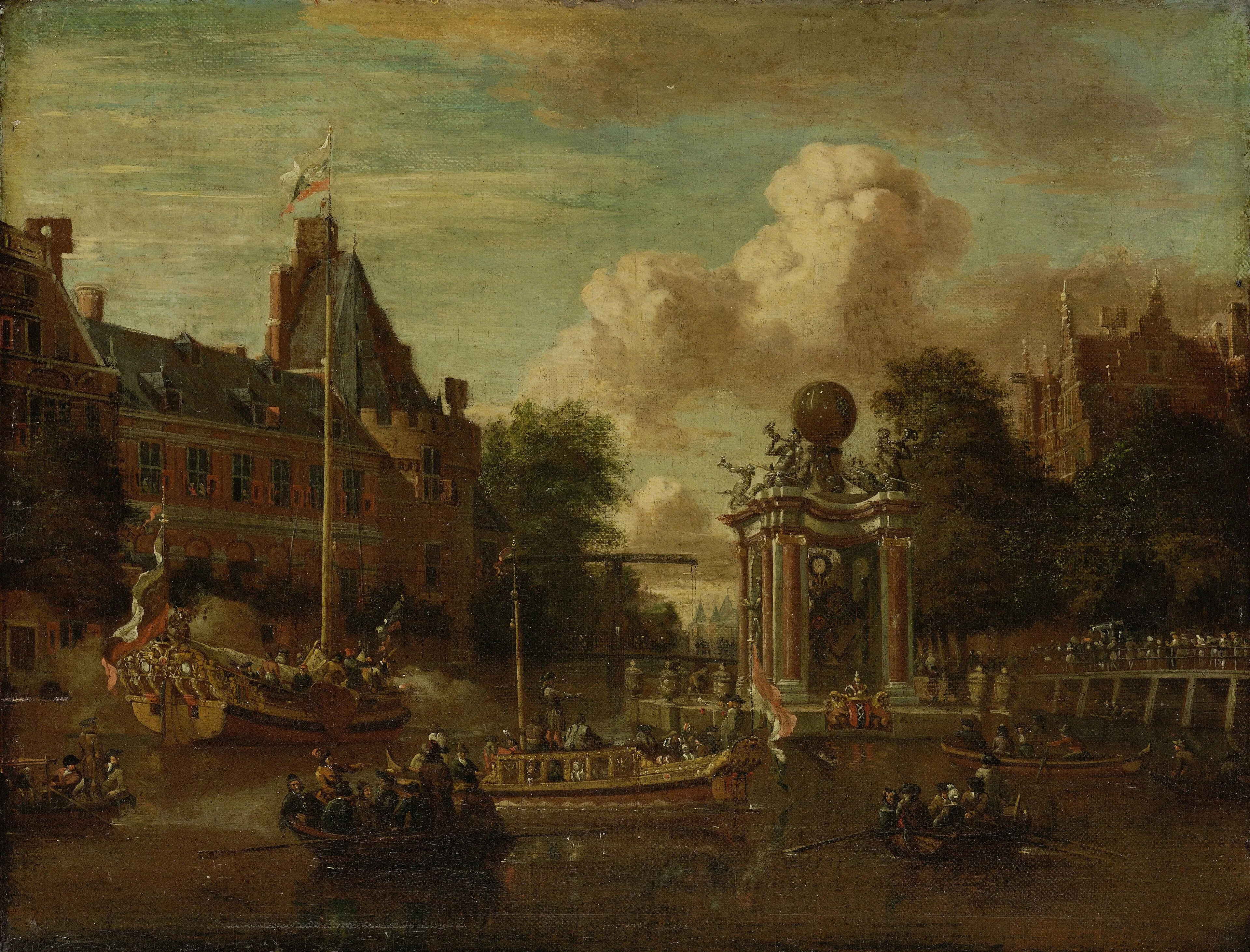 The arrival of the Russian embassy in Amsterdam, 29 August 1697, detail