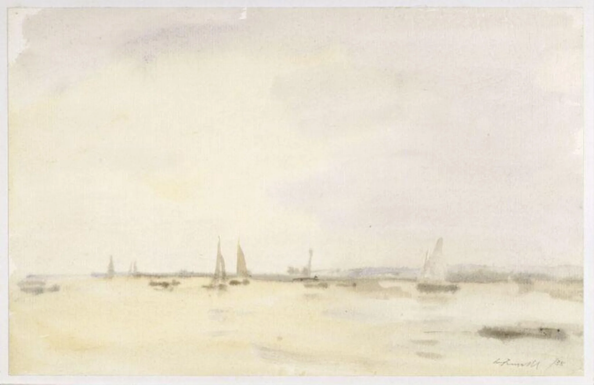 Yachts in the Estuary, detail