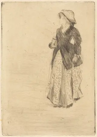 The Actress Ellen Andrée, by Edgar Degas, crayon, 1879